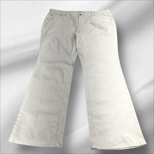 LIZ CLAIBORNE Women’s 16 Long Bleach White CHELSEA JEAN